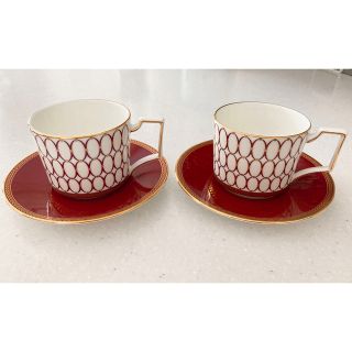 新品☆Wedgwood　RENNAISANCE REDカップ＆ソーサー