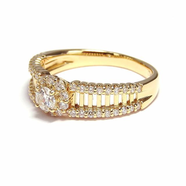 K18YG 指輪 リング 日本サイズ約13.5号 イエローゴールド 約4.3g ダイヤモンド 0.63ct  小物 アクセサリー ジュエリー レディース 女性 jewelry Accessories ring gold diamond