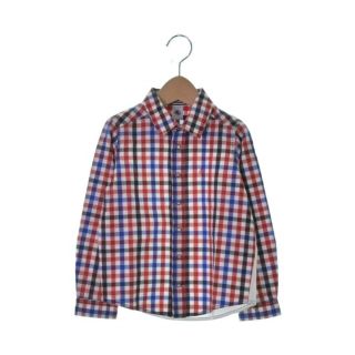 プチバトー(PETIT BATEAU)のPETIT BATEAU プチバトー シャツ 5ans 白x赤x青等(チェック) 【古着】【中古】(ブラウス)