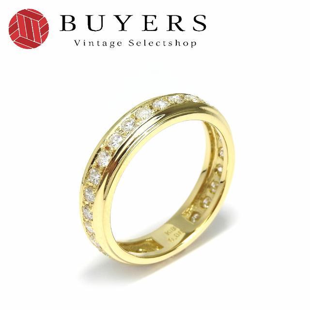 指輪 フルエタニティ リング サイズ約16号 K18YG イエローゴールド 約4.6g ダイヤモンド 0.86ct 小物 アクセサリー ジュエリー レディース 女性 Accessories ring gold diamond