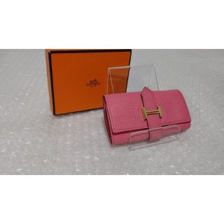 高い素材 HERMES エルメス べアン 4連 キーケース ゴールド金具