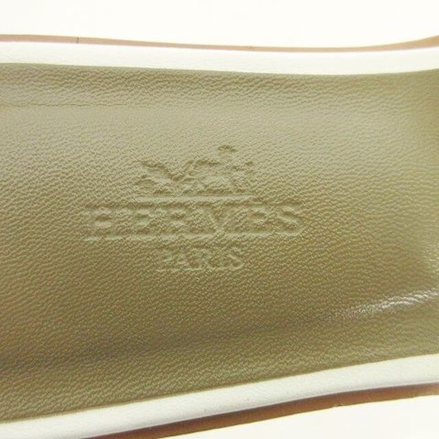 Hermes(エルメス)のエルメス オラン サンダル  Hモチーフ フラット ミュール 36.5 白 レディースの靴/シューズ(サンダル)の商品写真