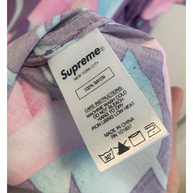 Supreme - サイズM Supreme Lily Rayon Shirt Purple 新品の通販 by