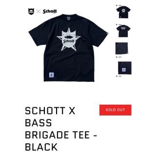 ショット(schott)のSCHOTT X BASS BRIGADE TEE - BLACK(Tシャツ/カットソー(半袖/袖なし))