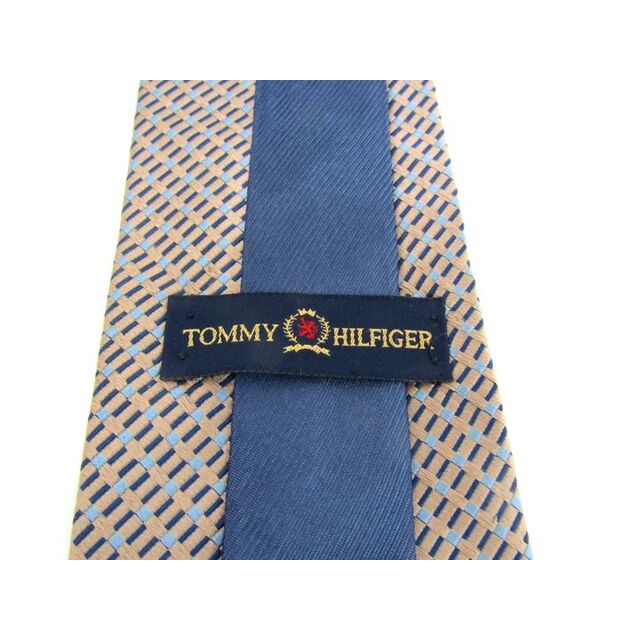 TOMMY HILFIGER(トミーヒルフィガー)のトミーヒルフィガー ブランドネクタイ 格子柄 シルク USA製 メンズ ベージュ TOMMY HILFIGER メンズのファッション小物(ネクタイ)の商品写真