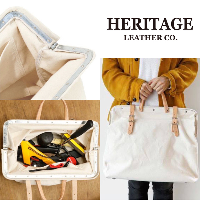 メンズHERITAGE LEATHER MASON BAG 20 CANVAS バッグ