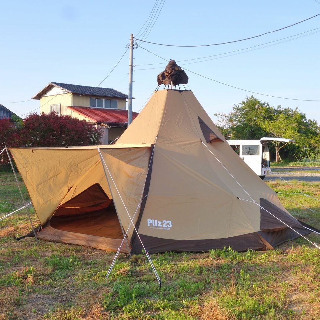 極美品 オガワ OGAWA Pilz23 ピルツ23 グランドシート セット ワンポールテント 大型テント シェルター キャンプ アウトドア | フリマアプリ ラクマ