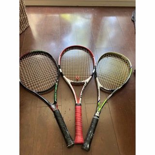 YONEX - テニスラケット 硬式 2本 軟式 1本 ハード ソフトテニス ケース付き