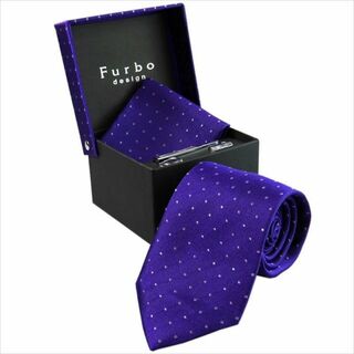 フルボ(Furbo)のフルボ デザイン Furbo design ネクタイ 8437903-5 パープル 4点セット(ネクタイ)