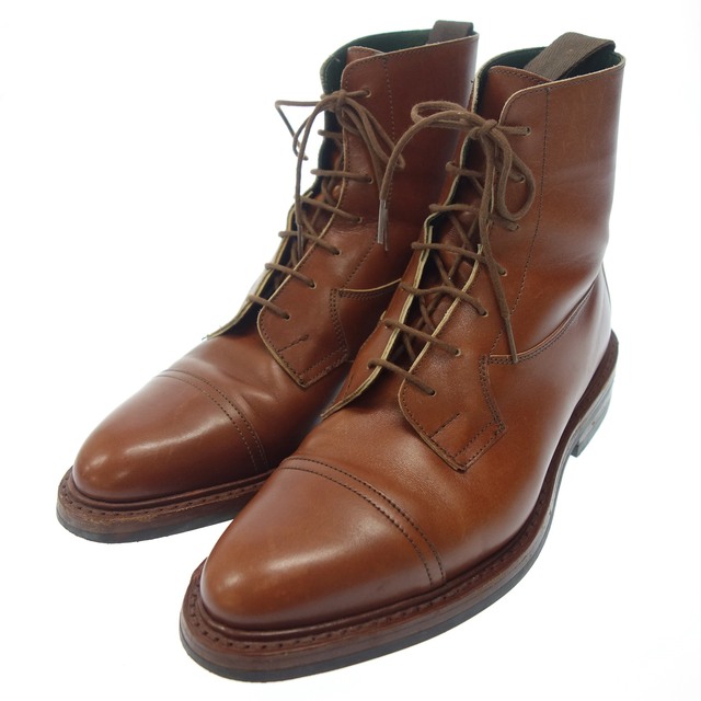 Trickers(トリッカーズ)のトリッカーズ レザーブーツ レースアップ M7242 茶【AFC23】【中古】 メンズの靴/シューズ(ブーツ)の商品写真