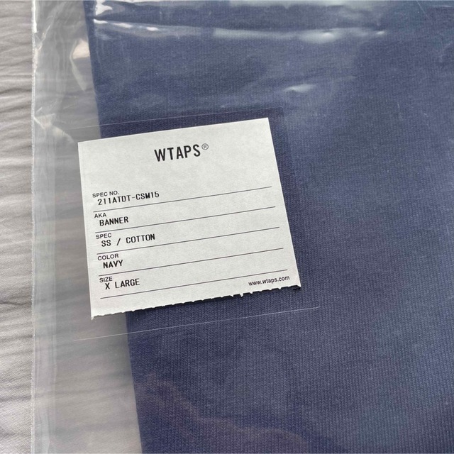 21SS WTAPS BANNER SS COTTON NAVY XL 4