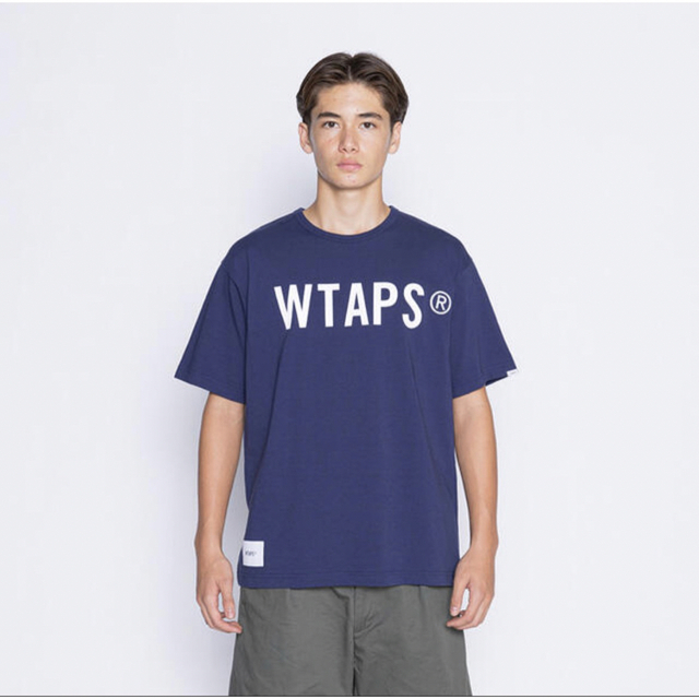 21SS WTAPS BANNER SS COTTON NAVY