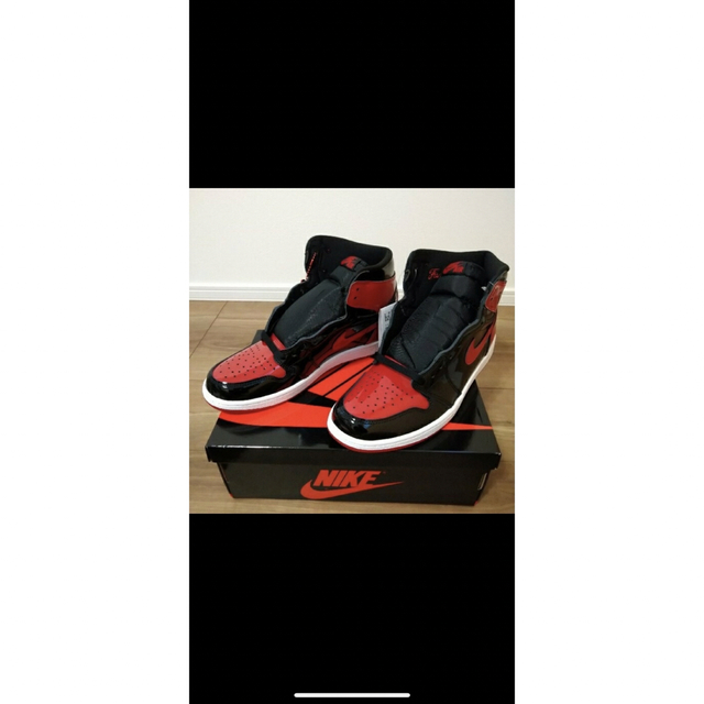 AIR JORDAN 1 HIGH OG "BRED PATENT" 27.5