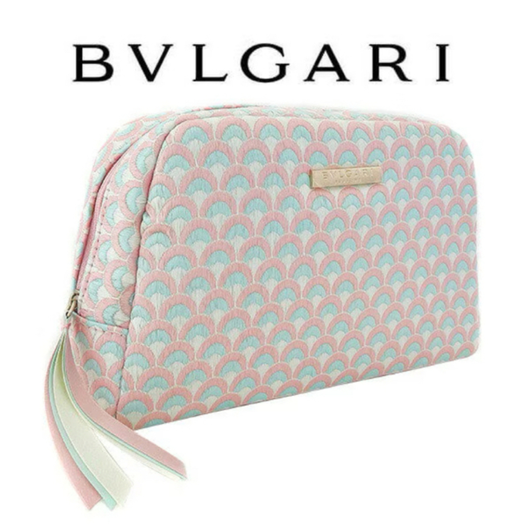 BVLGARI(ブルガリ)の[新品　未使用]  ブルガリ ライトブルー＆ピンクポーチ【ノベルティ】 レディースのファッション小物(ポーチ)の商品写真