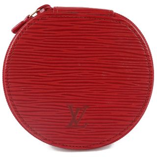 ルイヴィトン(LOUIS VUITTON)の【LOUIS VUITTON】ルイ・ヴィトン エクランビジュー ジュエリーケース M48227 エピレザー カスティリアン・レッド レディース ポーチ(ポーチ)