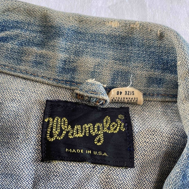 Wrangler(ラングラー)の70s ラングラー mjz ビンテージ デニム ジャケット usa ブルーベル メンズのジャケット/アウター(Gジャン/デニムジャケット)の商品写真