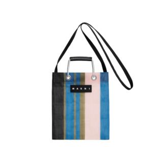 マルニ(Marni)のMARNI MARKET ストライプミニショルダーバッグ ブルエッテ(ショルダーバッグ)