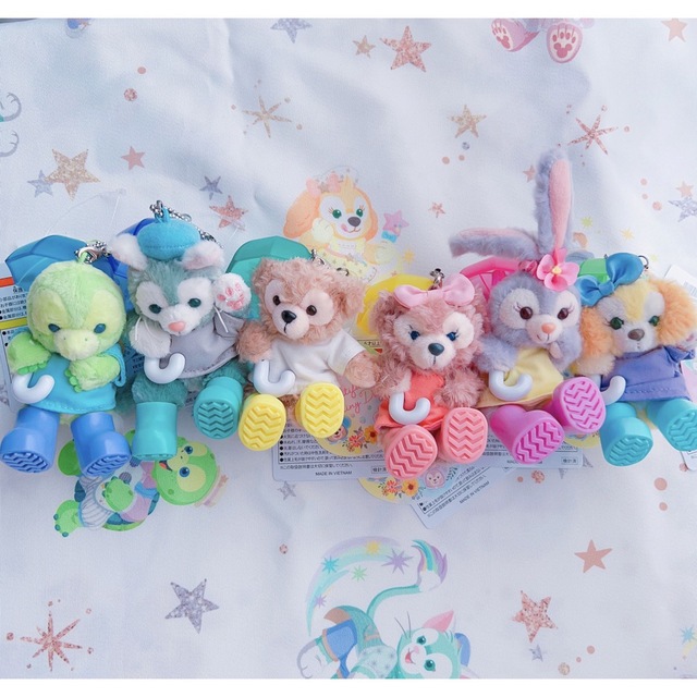 ぬいぐるみストラップ 6点セット ダッフィー ビューティフルレイニーデイズ