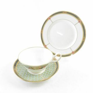 ウェッジウッド(WEDGWOOD)の美品 WEDGWOOD ウェッジウッド サマルカンド ティーカップ＆ソーサー、中皿 2点 セット ピオニー 17cmプレート SC6672B1 (グラス/カップ)