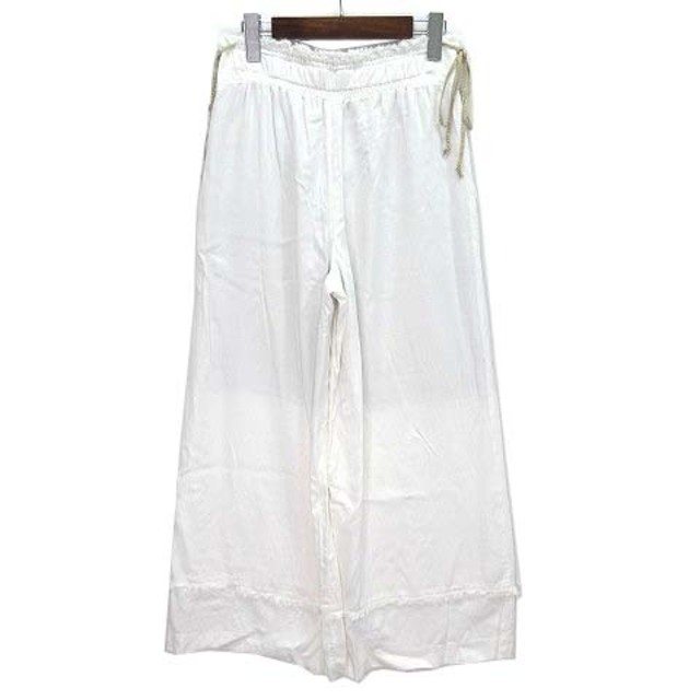 VIAGGIO BLU(ビアッジョブルー)のビアッジョブルー シアー ジョーゼット ワイド パンツ ホワイト 白 1 レディースのパンツ(その他)の商品写真