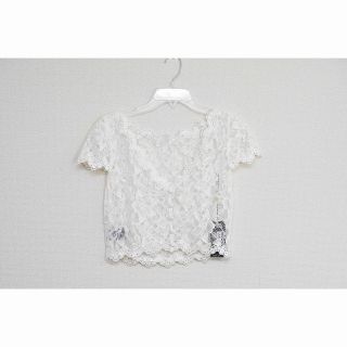 タダシショウジ(TADASHI SHOJI)のタダシショージ新品　花柄レースバックVカットトッパー　XS(ボレロ)