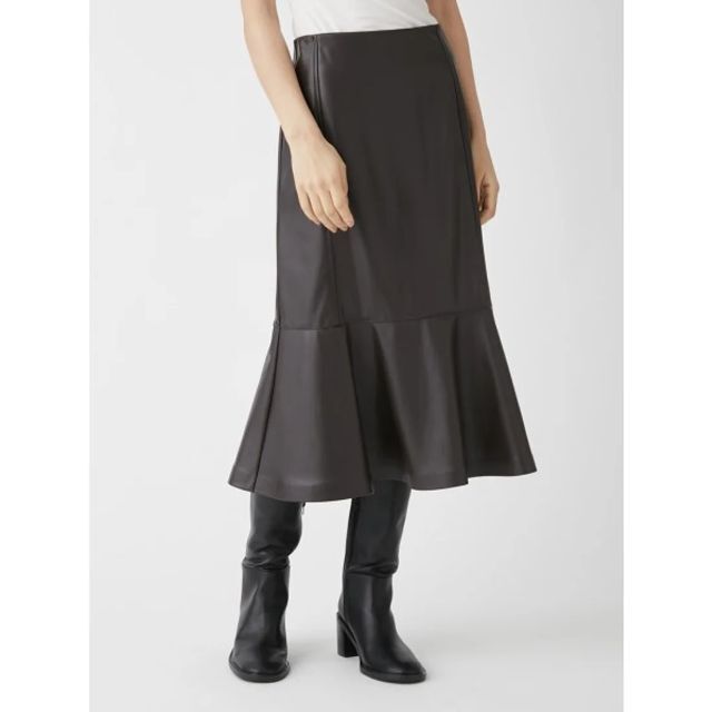Mila Owen(ミラオーウェン)の切替えデザインマーメイドスカート　ブラウン　１ レディースのスカート(ひざ丈スカート)の商品写真