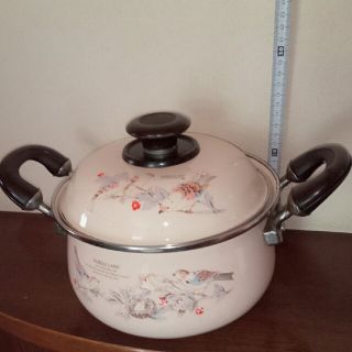 昭和レトロなホーロー鍋(鍋/フライパン)