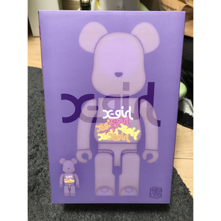 メディコムトイ(MEDICOM TOY)のBE@RBRICK X-girl CLEAR PURPLE 100％ 400％(その他)