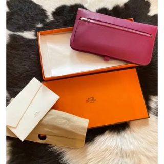 Hermes - エルメス ドゴン ピンク マゼンダ 財布 シルバー 刻印 A