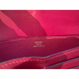 Hermes - エルメス ドゴン ピンク マゼンダ 財布 シルバー 刻印 A