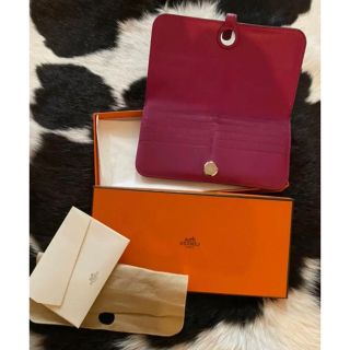 Hermes - エルメス ドゴン ピンク マゼンダ 財布 シルバー 刻印 A