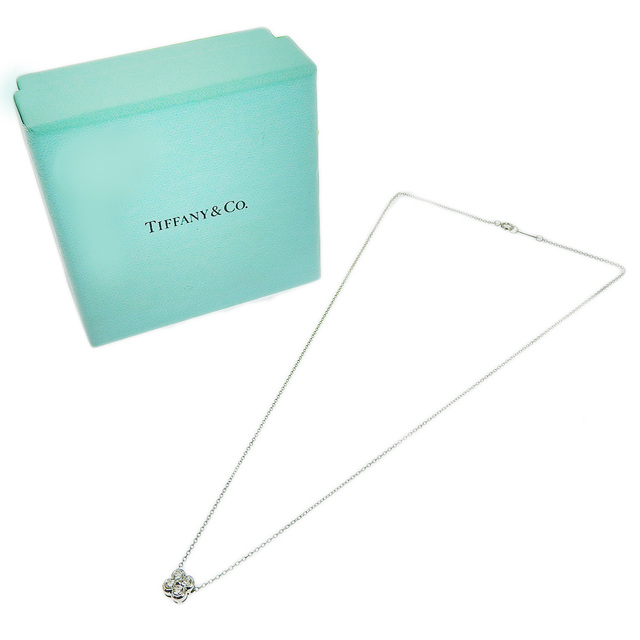 TIFFANY&Co. ダイヤベゼルセット 4Pダイヤ ネックレス PT950