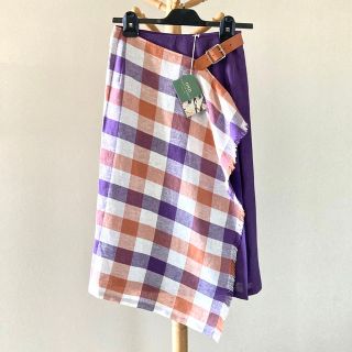 オニールオブダブリン(O'NEIL of DUBLIN)の※最終値下げ【新品】O'Neil of Dublin アシメリネンスカート(ひざ丈スカート)