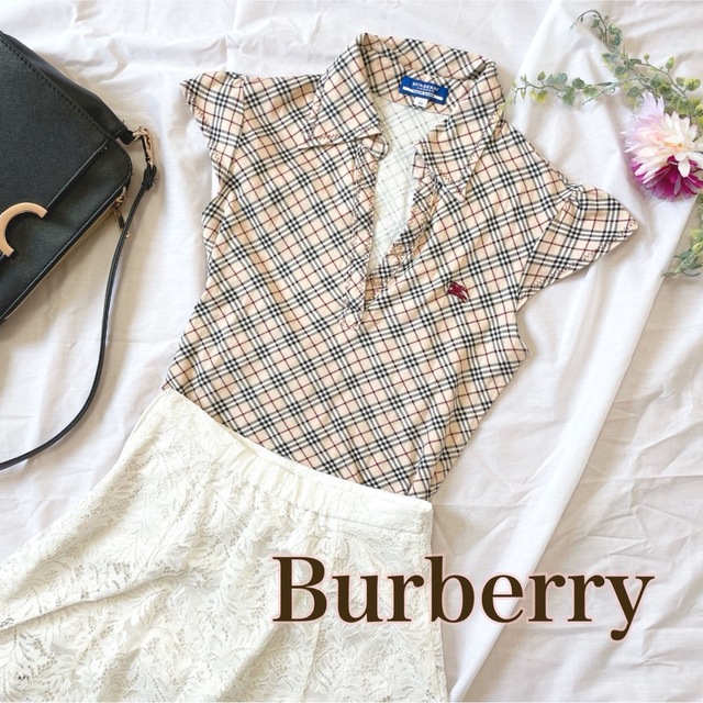 BURBERRY - Burberry バーバリーロンドン ノバチェック 半袖 赤ホース