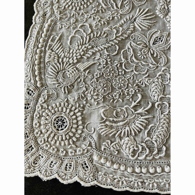 ヴィンテージ スワトウ 鳳凰と龍 刺繍ハンカチ | hartwellspremium.com