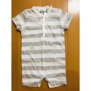 baby Dior - ベビーディオール カバーオール 半袖 ボーダー 12M 80