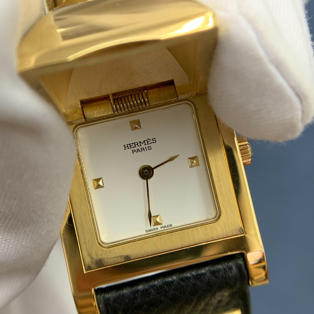販促ワールド エルメス レディース HERMES メドール クォーツ SS GP