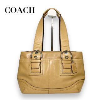 コーチ(COACH)のコーチ　レザー　トートバッグ　ベージュ　　F12302(トートバッグ)