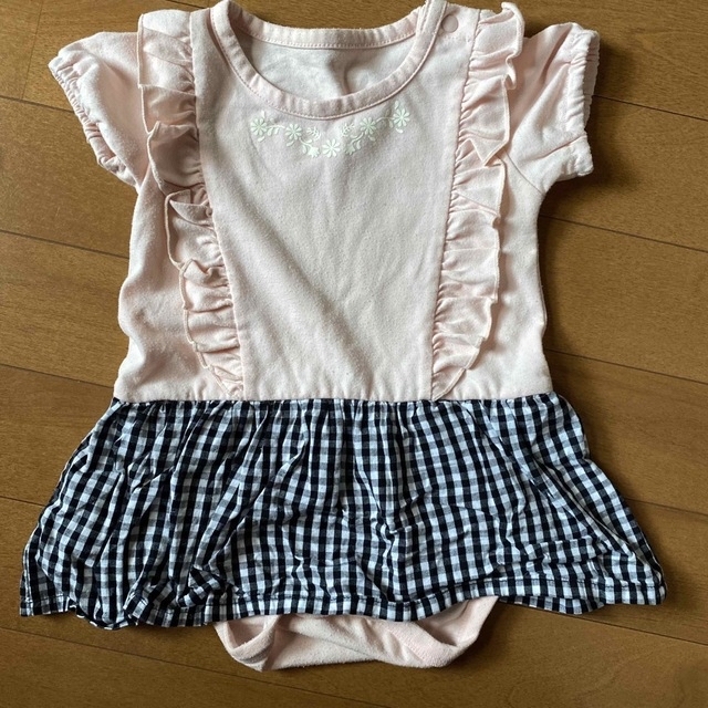 Yves Saint Laurent(イヴサンローラン)の女の子ワンピース風ロンパース70〜80cm夏服 キッズ/ベビー/マタニティのベビー服(~85cm)(ロンパース)の商品写真