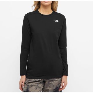 ザノースフェイス(THE NORTH FACE)の新品　ノースフェイス　レディース　ロングスリーブ　ドーム　Tシャツ　ブラック(Tシャツ(長袖/七分))