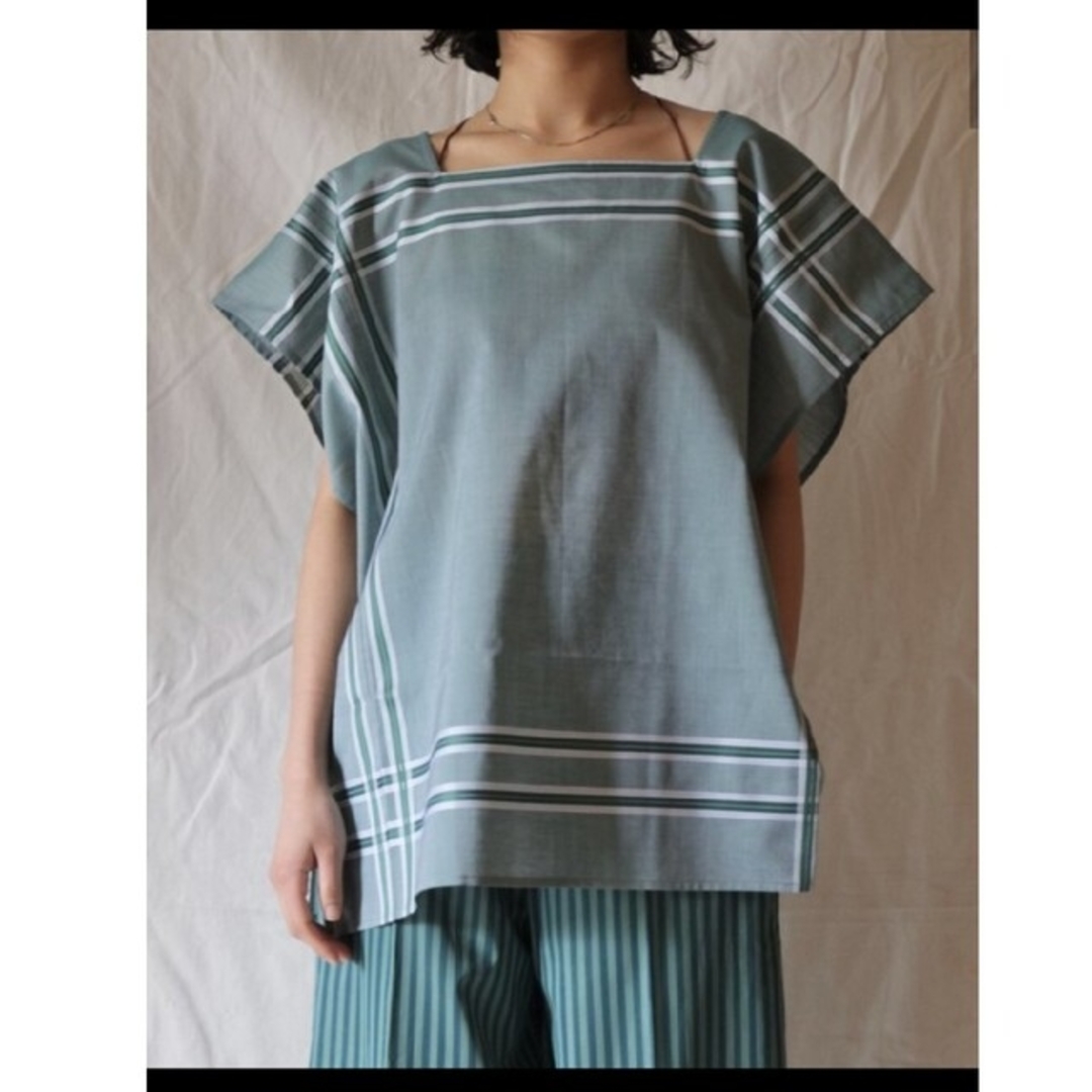 すずらん 新品 Cristaseya スクエア トップ シャツ カットソー 緑 TK