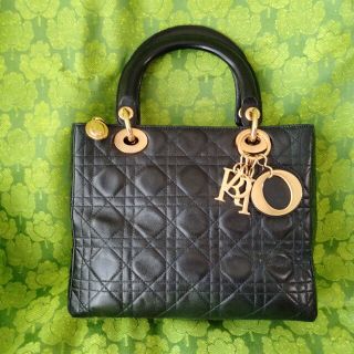 ディオール(Christian Dior) ハンドバッグ(レディース)(ゴールド/金色