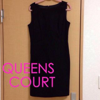 クイーンズコート(QUEENS COURT)のQUEENSCOURT スエード調ワンピ(ミニワンピース)