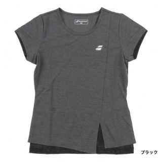 バボラ(Babolat)の新品/バボラ レディース テニス 半袖Tシャツ/チャコールグレー×ブラック/XL(ウェア)