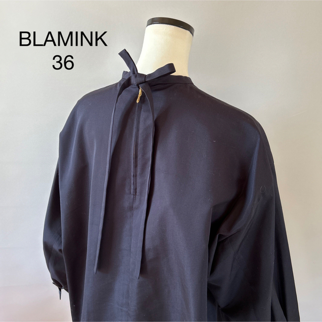 美品　blaminkブラミンク　バックギャザーブラウスプルオーバー