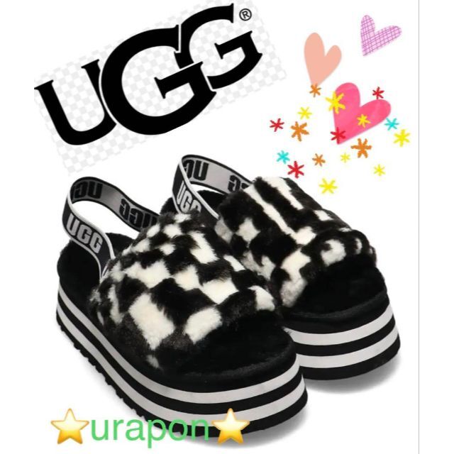 激レア・希少サイズ✨新品✨26✨UGG✨Disco Checks Slideサンダル