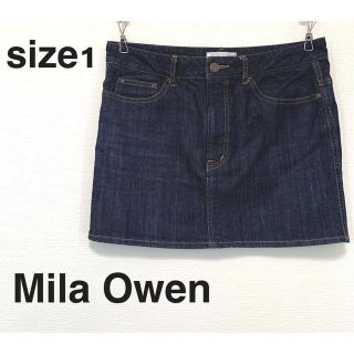 ミラオーウェン(Mila Owen)のused★美品　Mila Owenミラオーウェン デニムスカート　タイトスカート(ミニスカート)