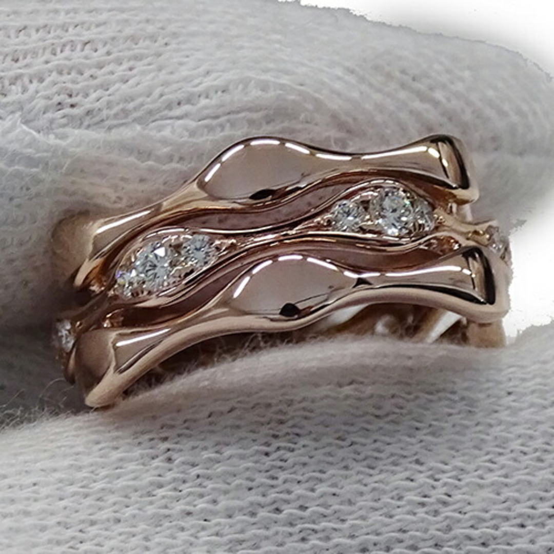 タサキ TASAKI リング 指輪 レディース ブランド ダイヤモンド D0.35 750SG サクラゴールド アルーア ラベッロ 約8号 ジュエリー