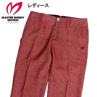 マスターバニーエディション(MASTER BUNNY EDITION)のマスターバニーエディション ストレッチパンツ 総柄 レッド 1(ウエア)