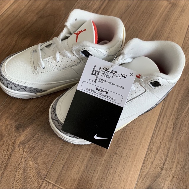 【新品】エアジョーダン3 AirJordan3 White Cement TD